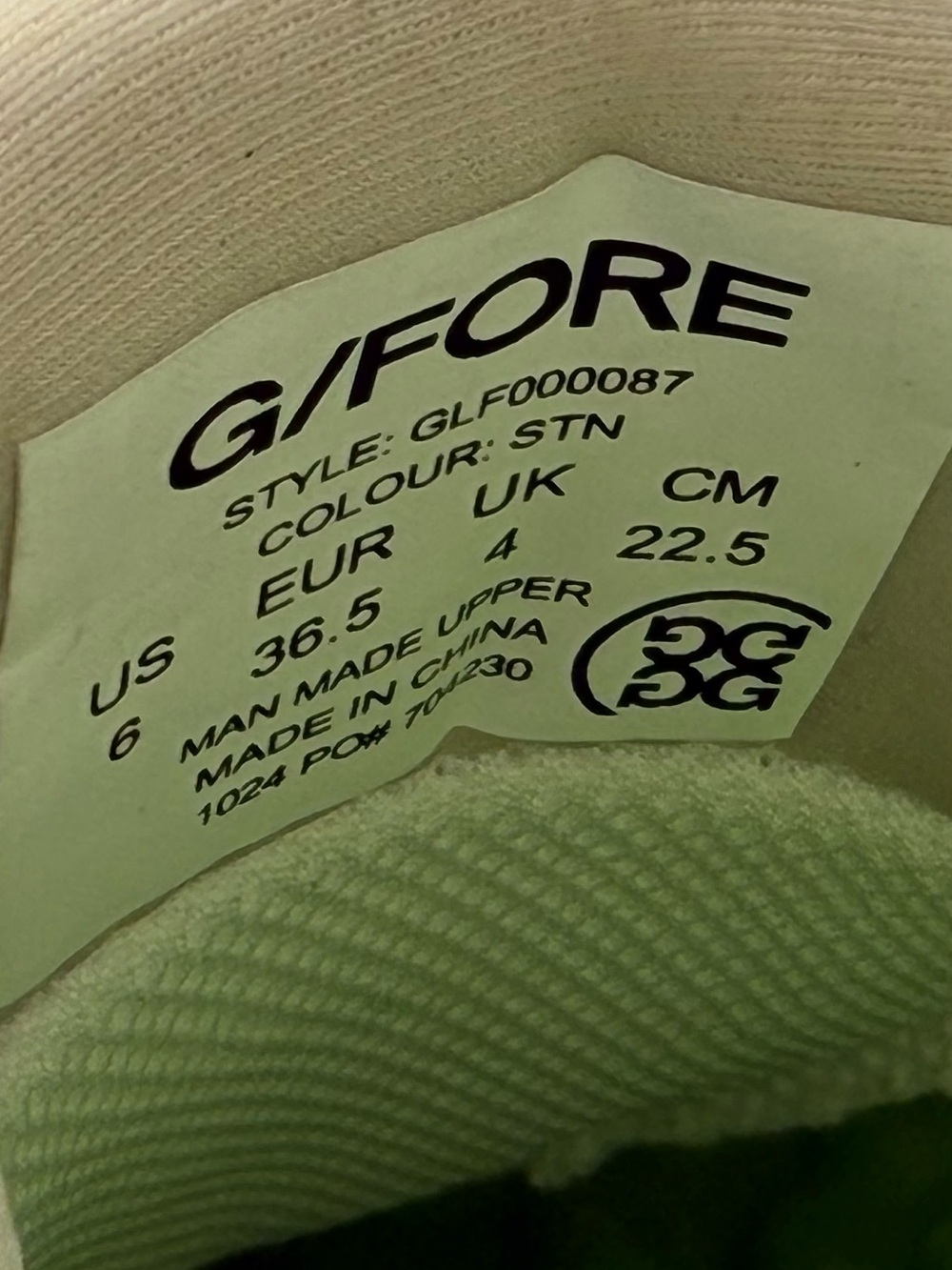 G/FORE Womens MG4+ Gradient Spikeless Golf Shoe Stone Size 6 - Picture 11 of 13